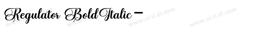Regulator BoldItalic字体转换